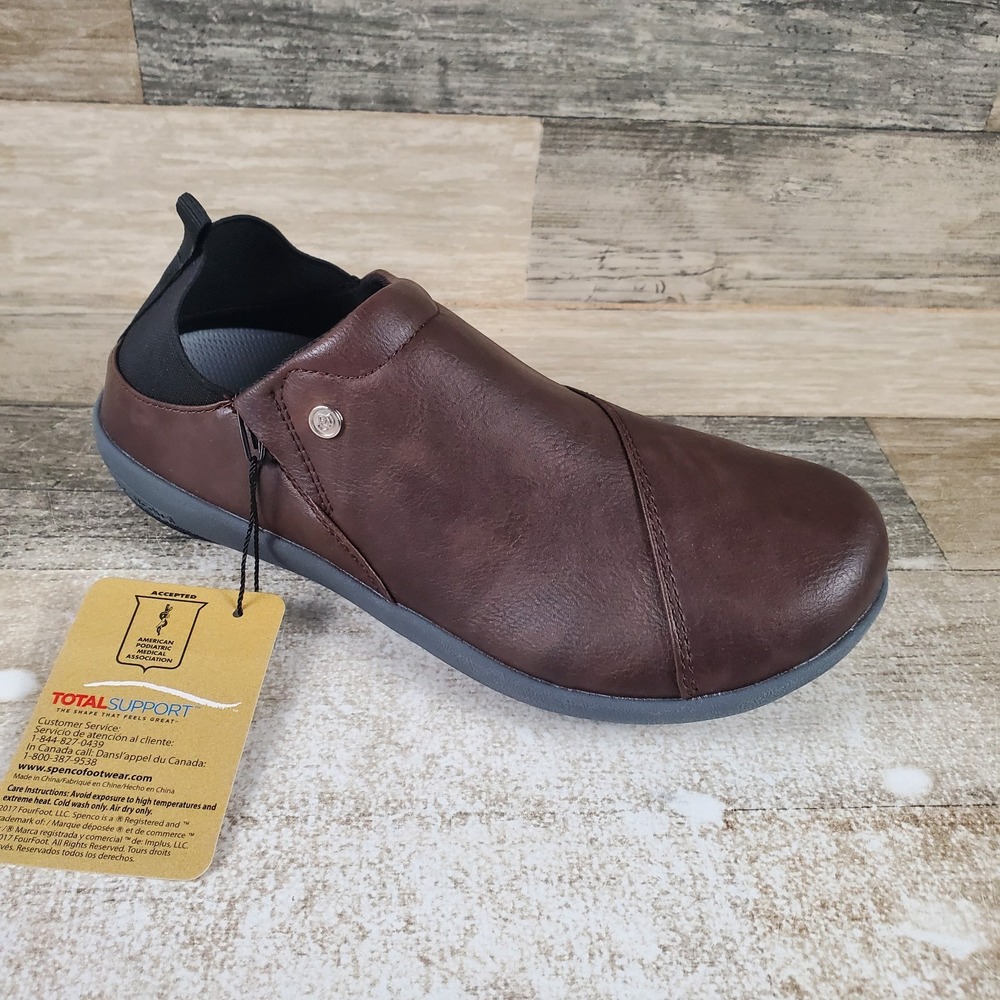 Spenco Brooklyn Convertible Womens Shoe Sz 6 B Chocolate Leather Slip On Sneaker
